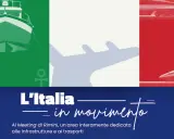 L'Italia in movimento al Meeting di Rimini: nave, aereo e treni ad alta velocità celebrano le infrastrutture e i trasporti.