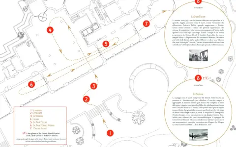 Sulle tracce di Fellini: un percorso tra i luoghi del Grand Hotel Rimini, dalla suite alla spiaggia, per rivivere la magia del Maestro.