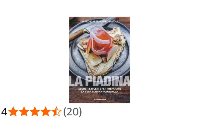 Copertina del libro "La Piadina" con ricette romagnole. Perfetta per chi ama la piadineria Misano.